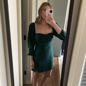 Abercrombie & Fitch Long Sleeve Green Mini Dress - new with tags!
